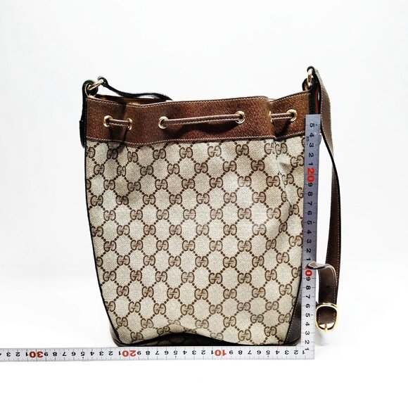 Authentic Gucci Sherry Line Brown PVC Shoulder Bag mn381-120625 - Picture 2 of 16